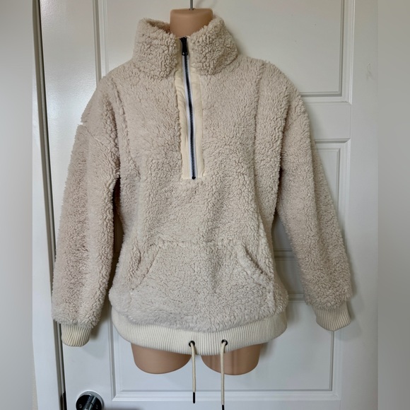 Next UK Cream Sherpa Fleece Jacket, size XS - Picture 2 of 8